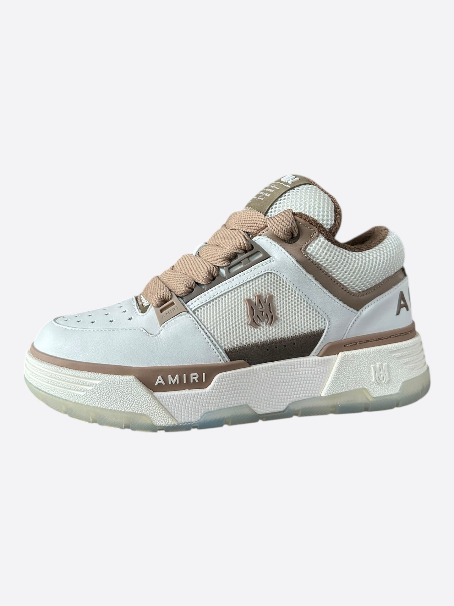 Amiri White & Brown MA-1 Women's Low Top Sneakers