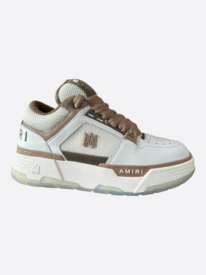 Amiri White & Brown MA-1 Women's Low Top Sneakers