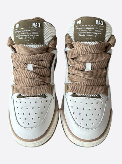 Amiri White & Brown MA-1 Women's Low Top Sneakers