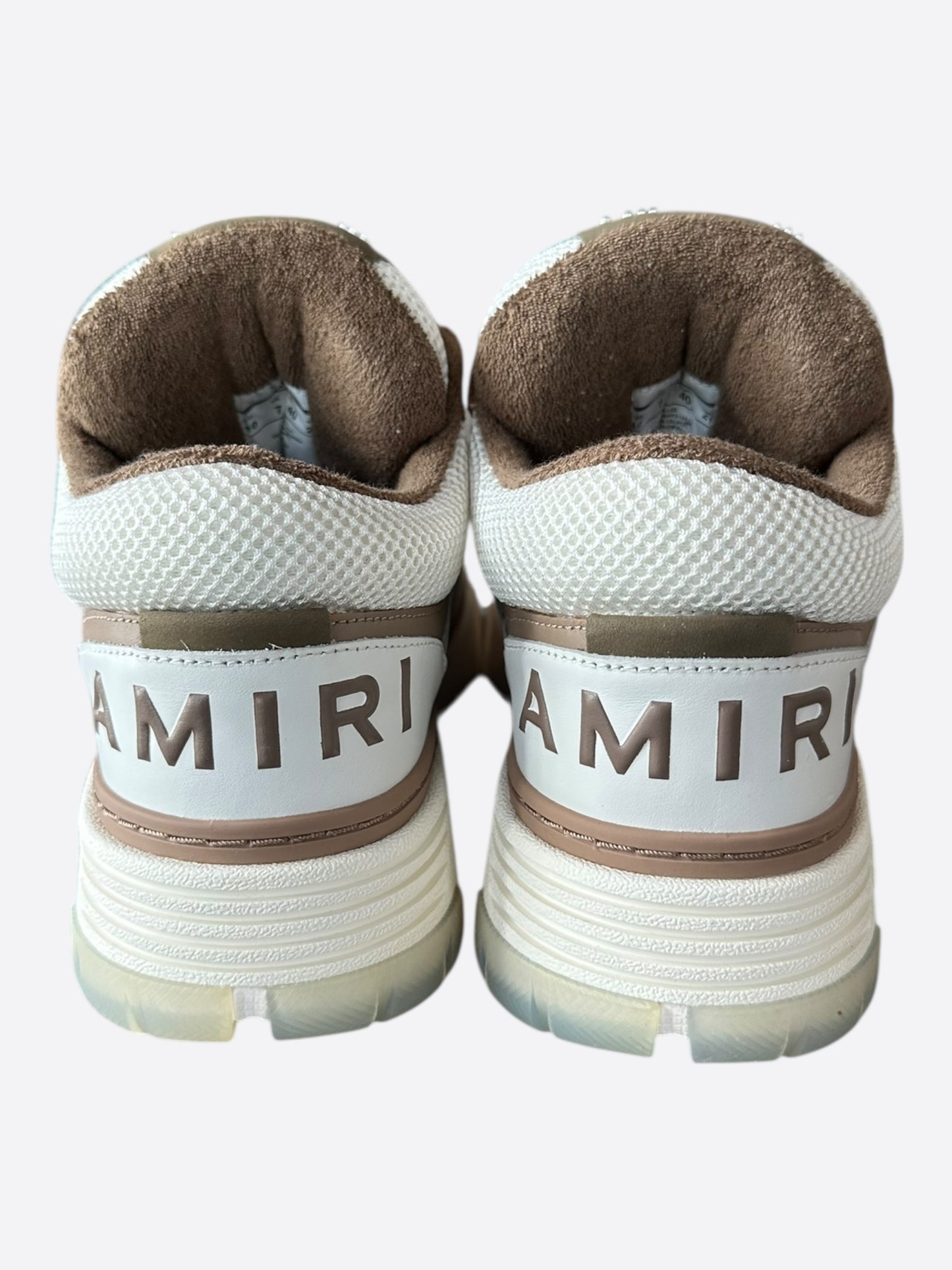 Amiri White & Brown MA-1 Women's Low Top Sneakers
