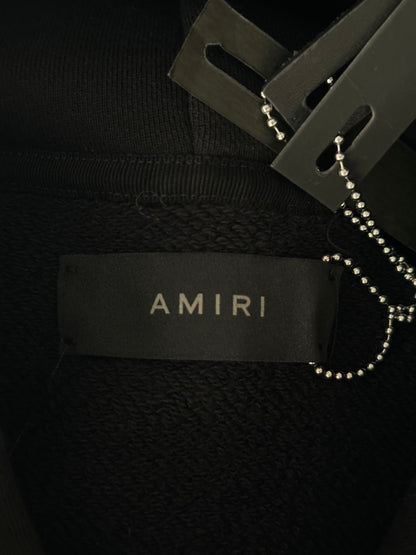 Amiri Black & White Embroidered Dragon Logo Hoodie