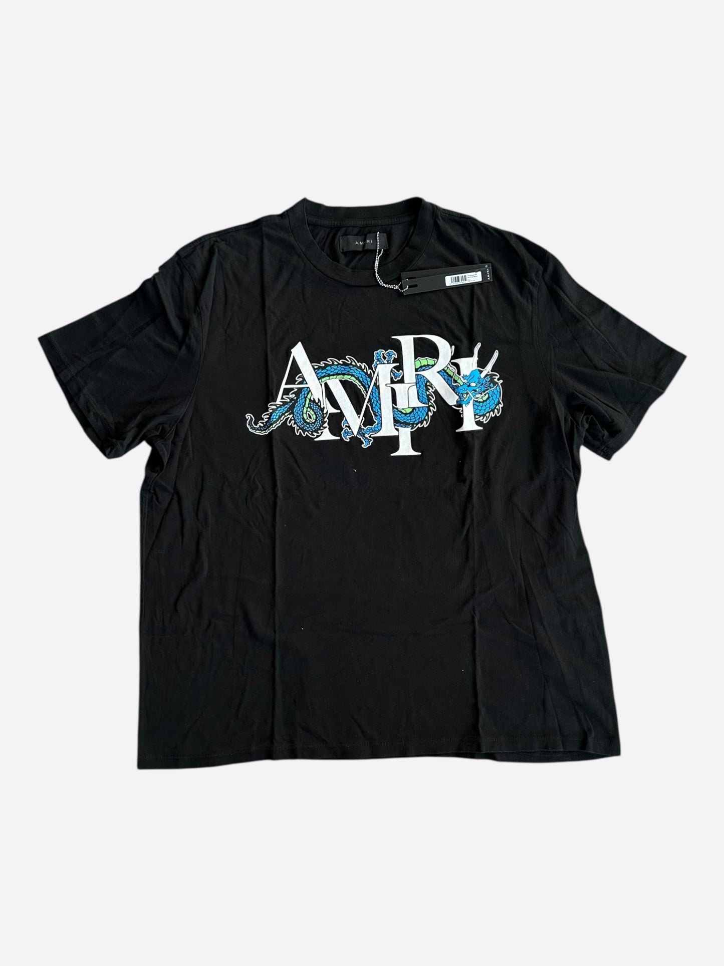 Amiri Black & White Dragon Logo T-Shirt