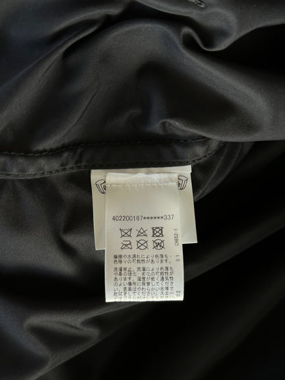 Chrome Hearts Black Nylon & Leather Zip Up Shirt