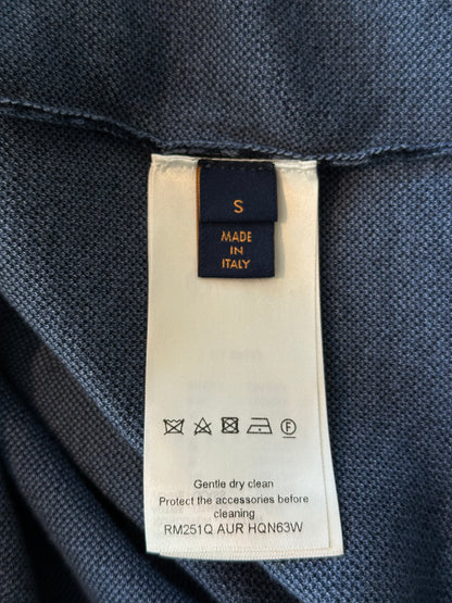 Louis Vuitton Grey & White Damier LV Crystal Embellished T-Shirt