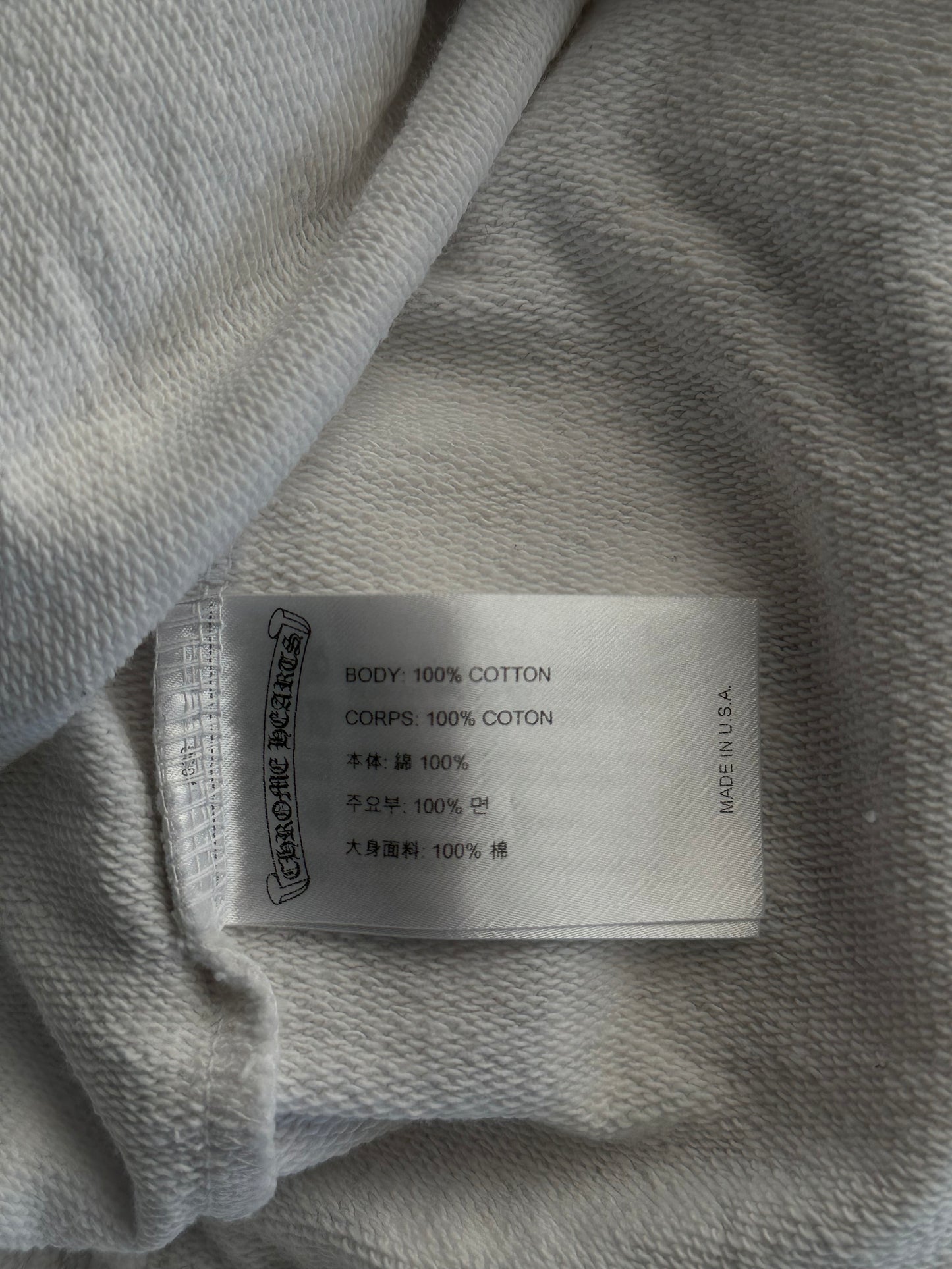 Chrome Hearts White & Black Cross Jacquard Horseshoe Logo Hoodie