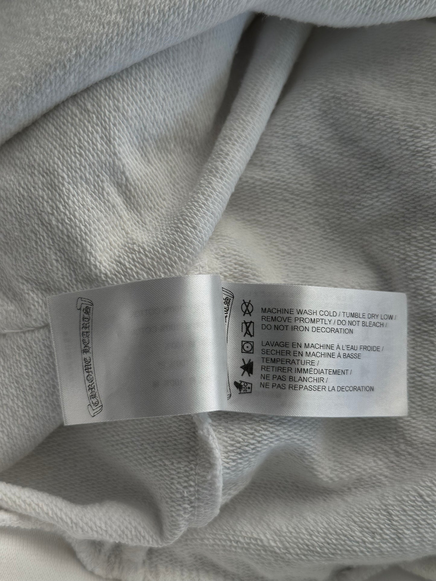 Chrome Hearts White & Black Cross Jacquard Horseshoe Logo Hoodie