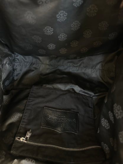 Chrome Hearts Black & White Horseshoe Logo Tote