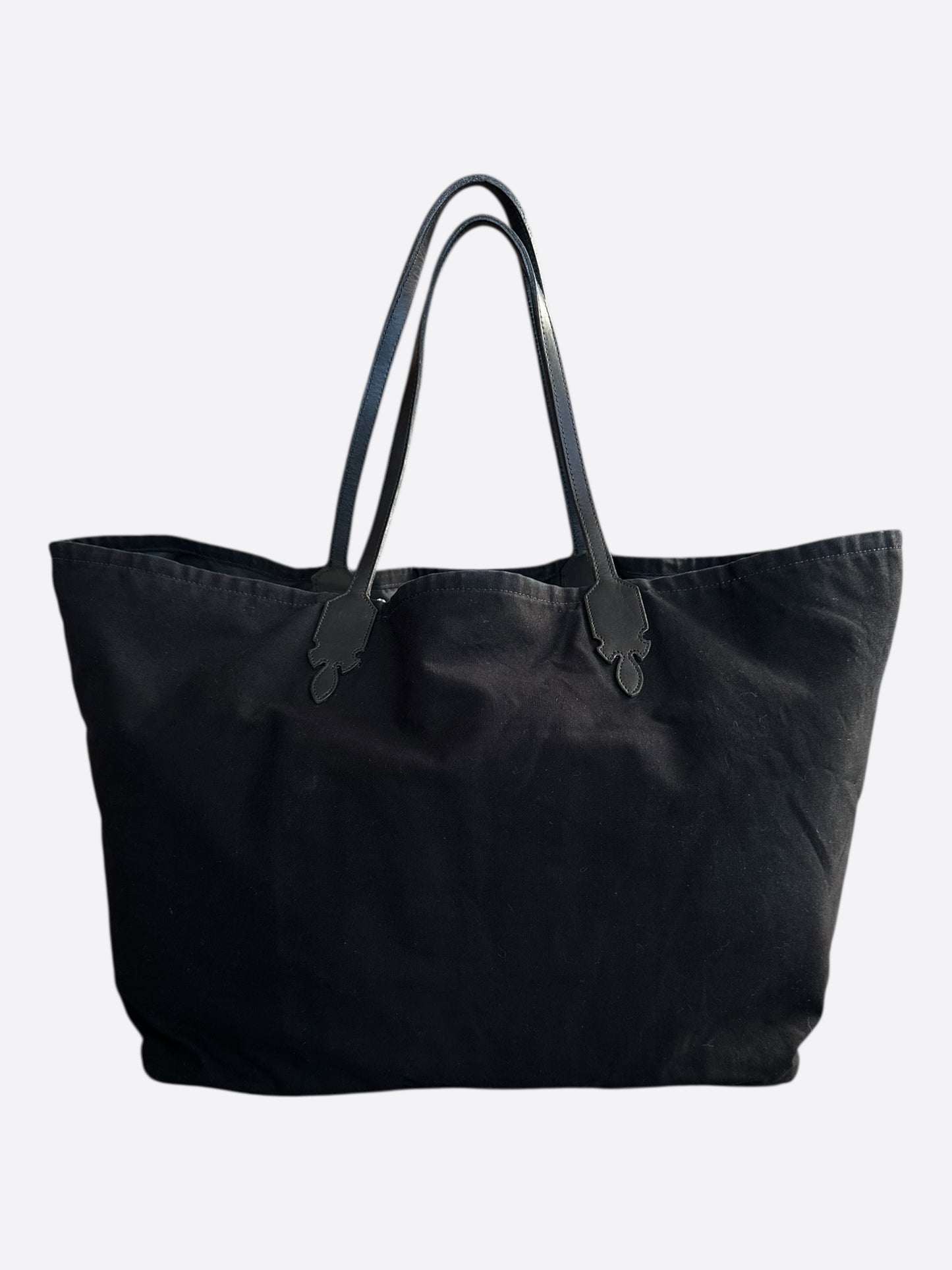 Chrome Hearts Black & White Horseshoe Logo Tote