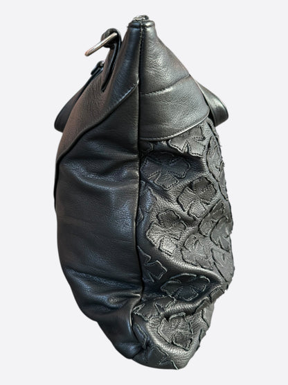 Chrome Hearts Black Plus Cross Patch Leather Tote Bag