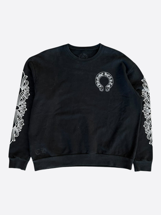Chrome Hearts Black & White Horseshoe Logo Sweater