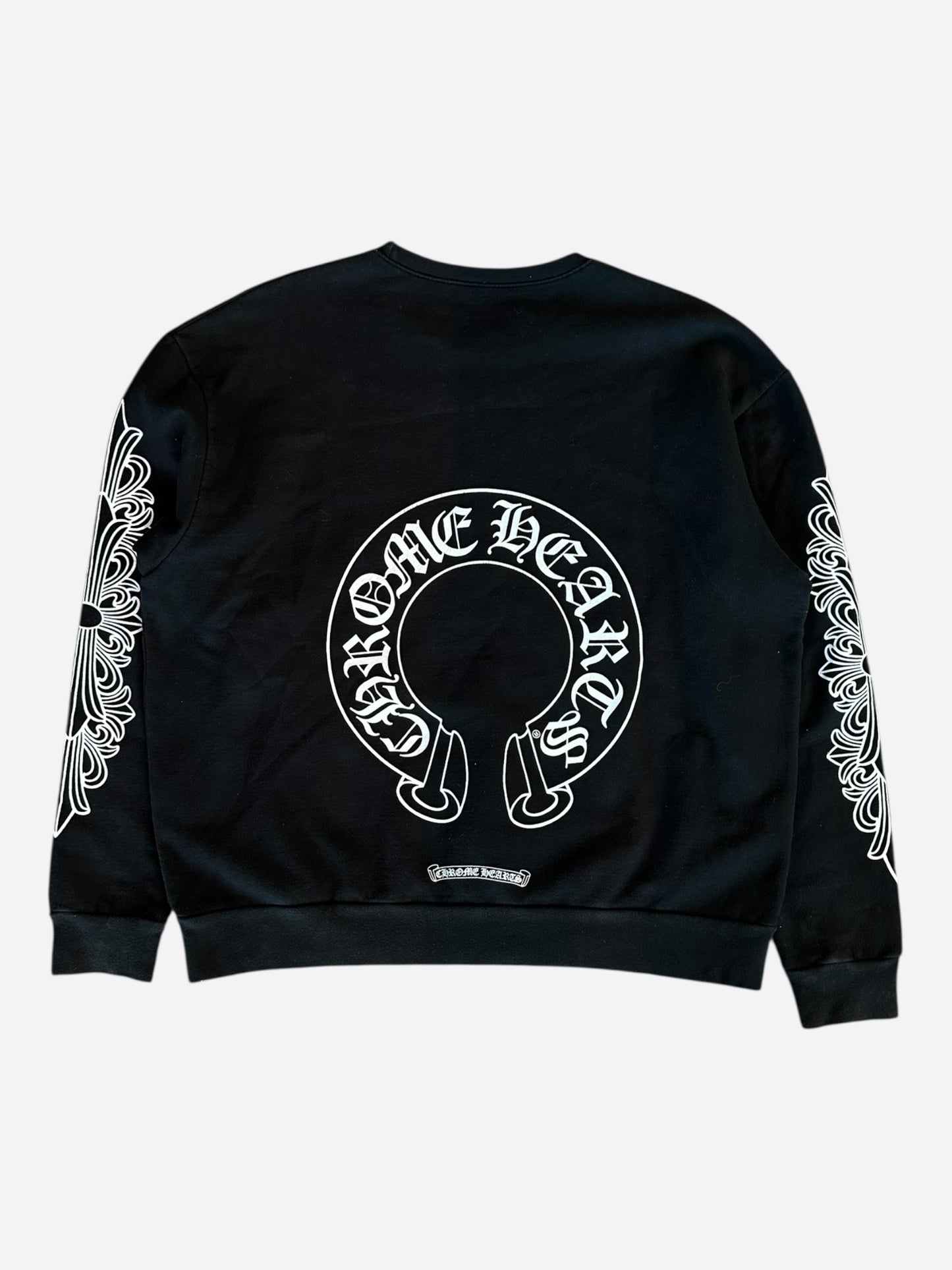 Chrome Hearts Black & White Horseshoe Logo Sweater