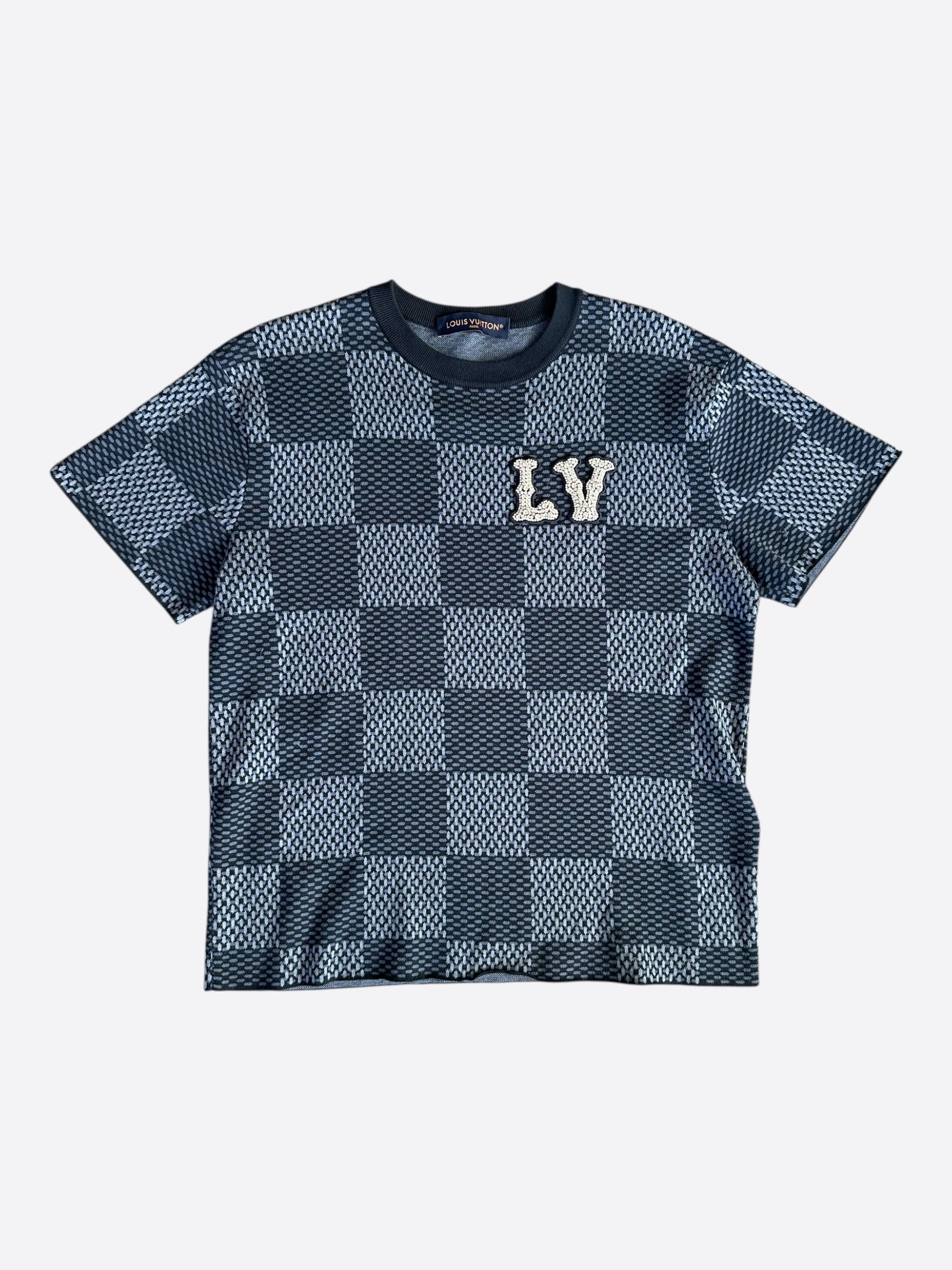 Louis Vuitton Black Frequency Embroidered T-Shirt – Savonches