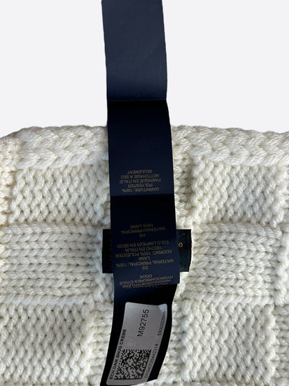 Louis Vuitton White & Black Damier Scarf