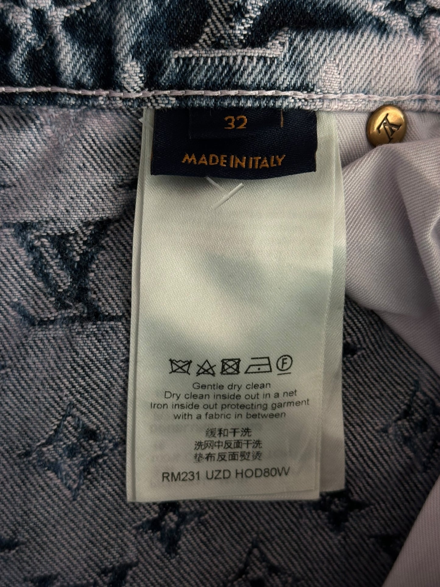 Louis Vuitton Purple & Blue Monogram Carpenter Jeans