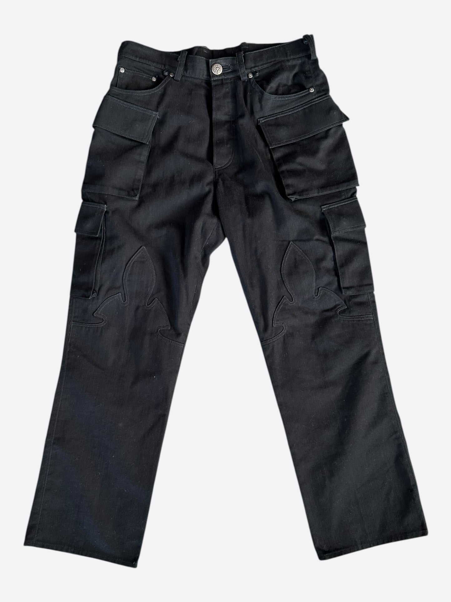 Chrome Hearts Black Fleur Cargo Pants