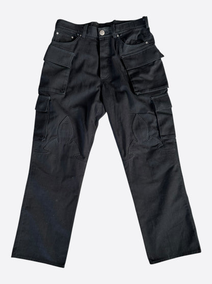 Chrome Hearts Black Fleur Cargo Pants