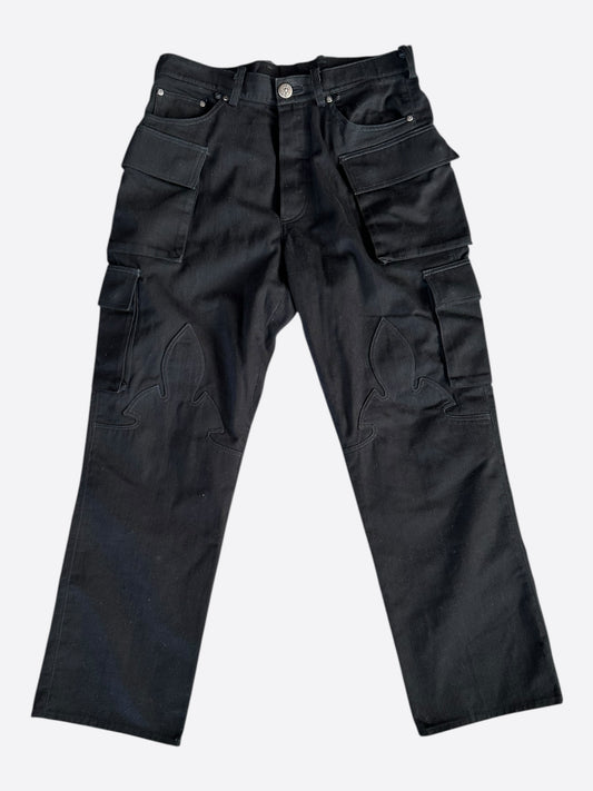 Chrome Hearts Black Fleur Cargo Pants