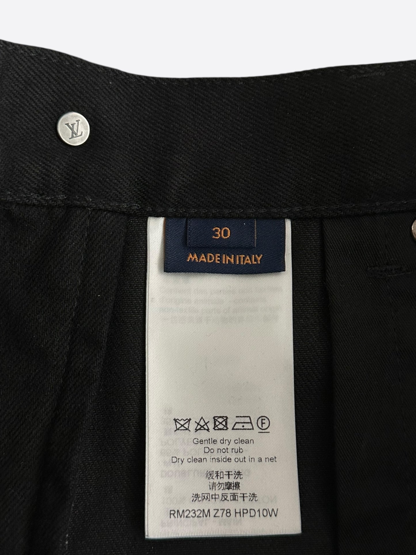 Louis Vuitton Black & Multicolor Graphic Cargo Pants