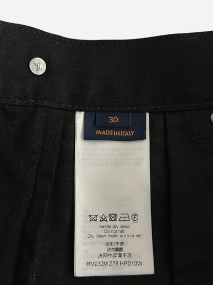 Louis Vuitton Black & Multicolor Graphic Cargo Pants