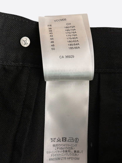 Louis Vuitton Black & Multicolor Graphic Cargo Pants