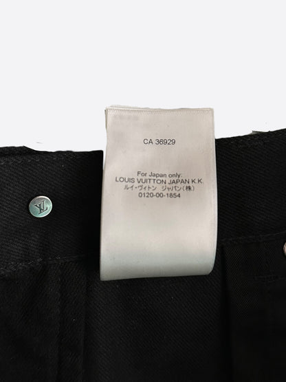 Louis Vuitton Black & Multicolor Graphic Cargo Pants