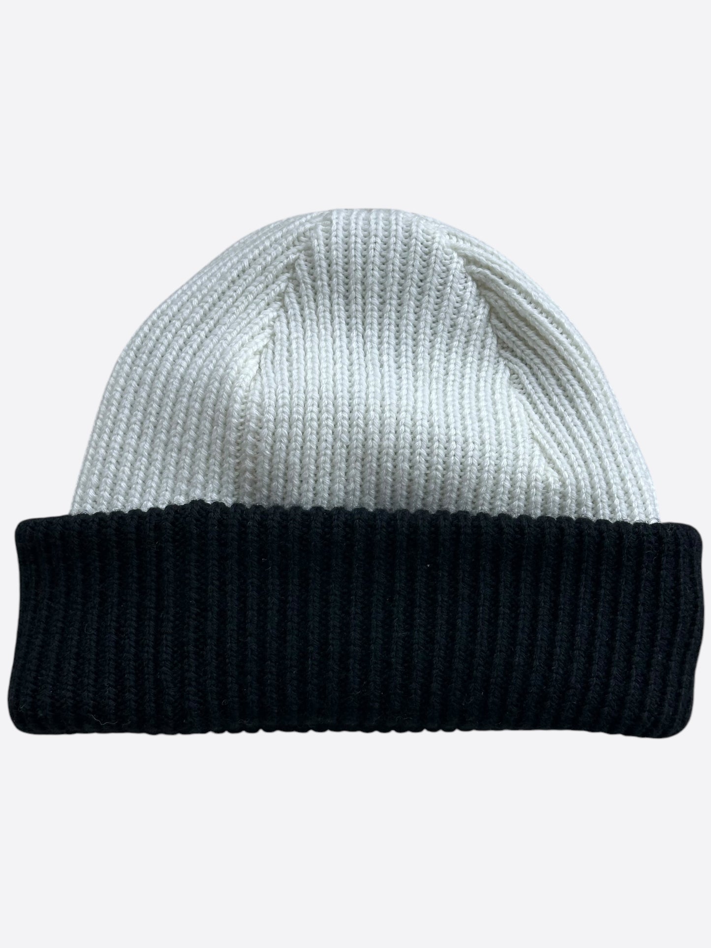 Louis Vuitton Black & White Ice Reversible Wool Beanie