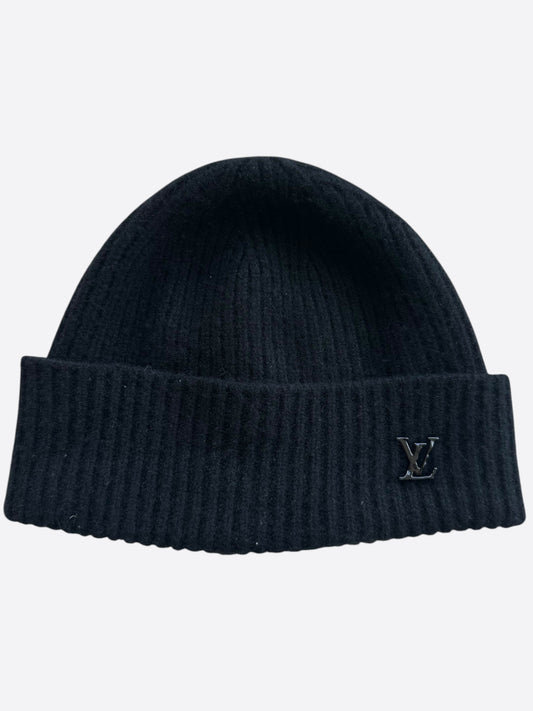 Louis Vuitton Black Ahead Logo Beanie