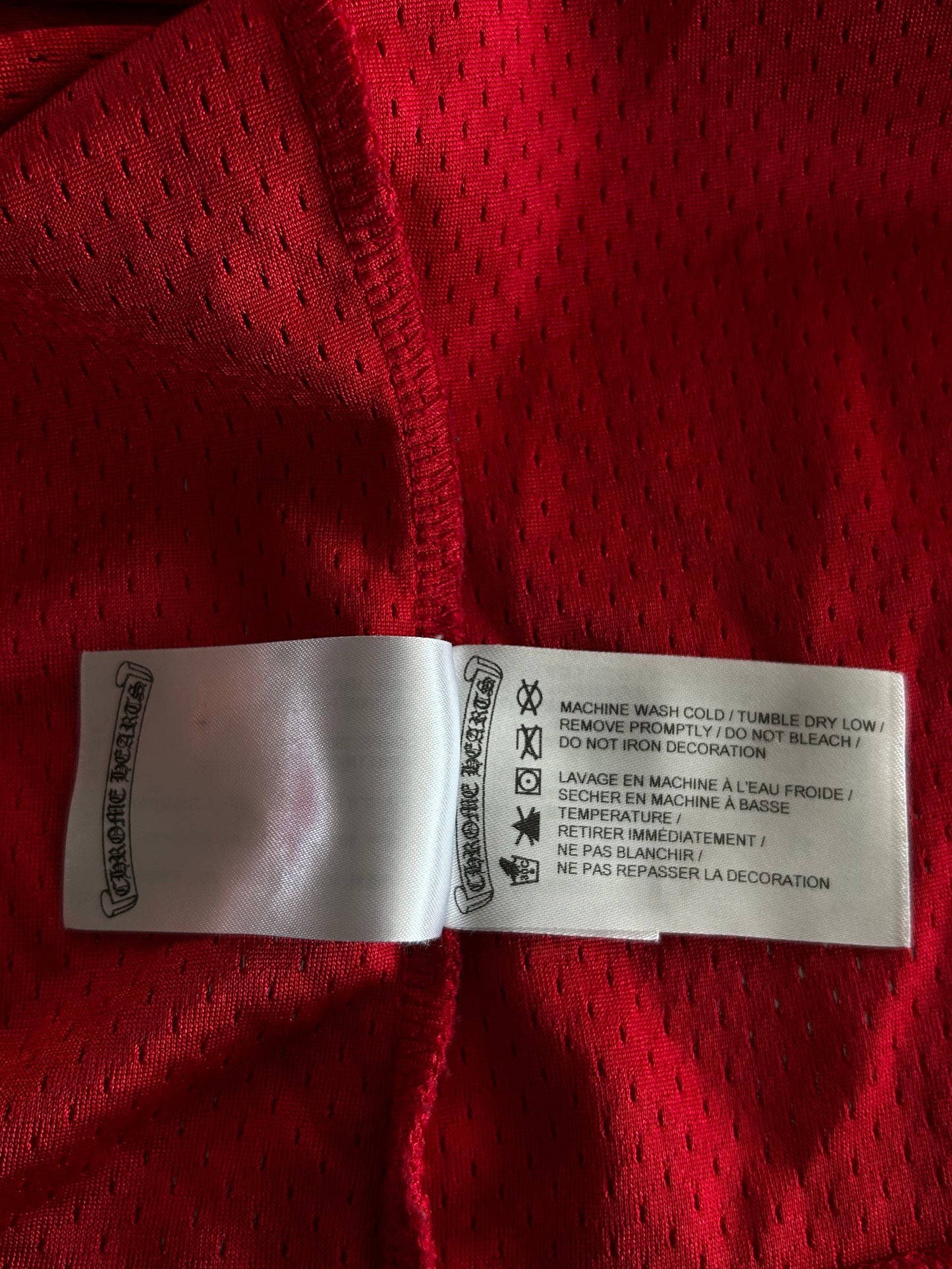 Chrome Hearts Matty Boy Red Form Mesh Jersey T-Shirt