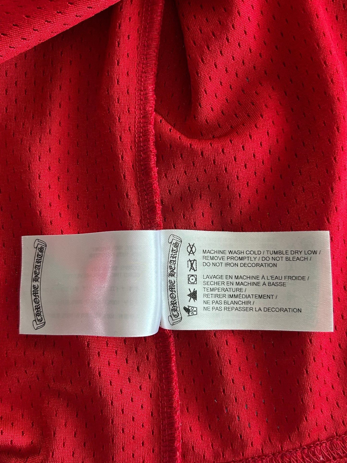 Chrome Hearts Matty Boy Red Form Mesh Jersey Longsleeve T-Shirt