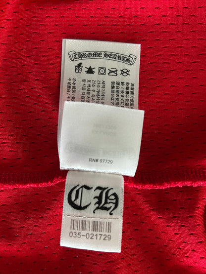 Chrome Hearts Matty Boy Red Form Mesh Jersey Longsleeve T-Shirt