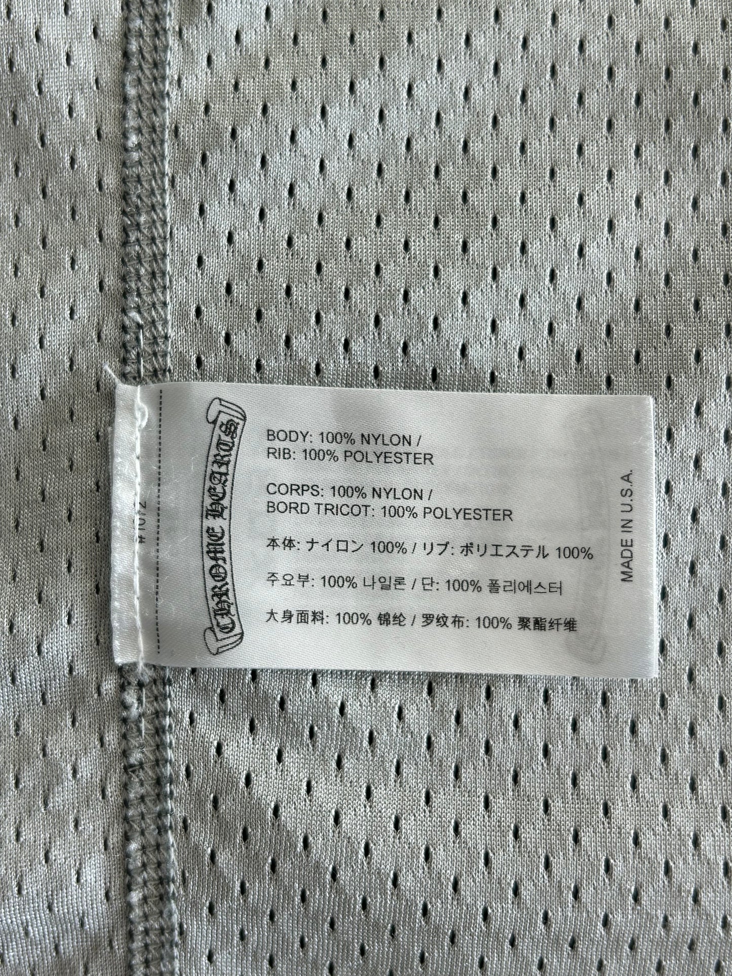 Chrome Hearts Black & White Logo Reversible Mesh Jersey