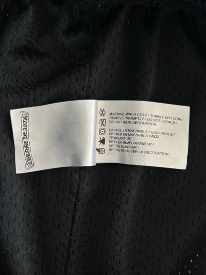 Chrome Hearts Black & White Logo Mesh Shorts