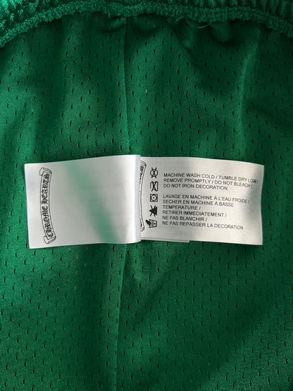 Chrome Hearts Green & Yellow Floral Nylon Mesh Trackpants