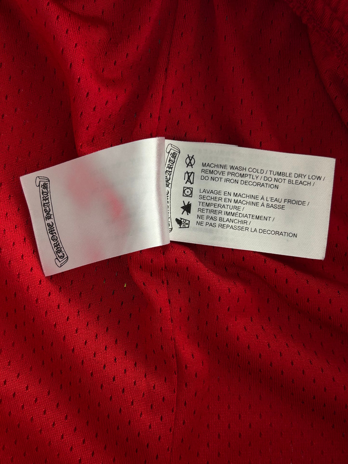 Chrome Hearts Matty Boy Red ‘99 Team’ Logo Mesh Shorts
