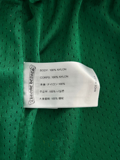 Chrome Hearts Green & Yellow Logo Mesh Shorts