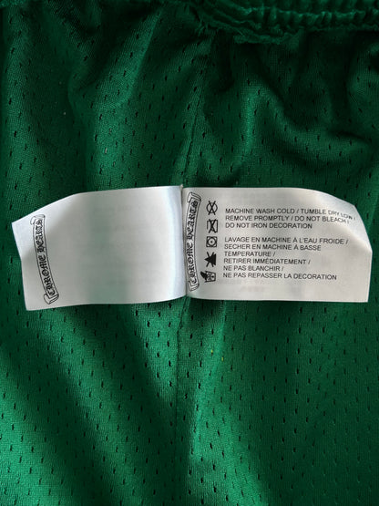 Chrome Hearts Green & Yellow Logo Mesh Shorts