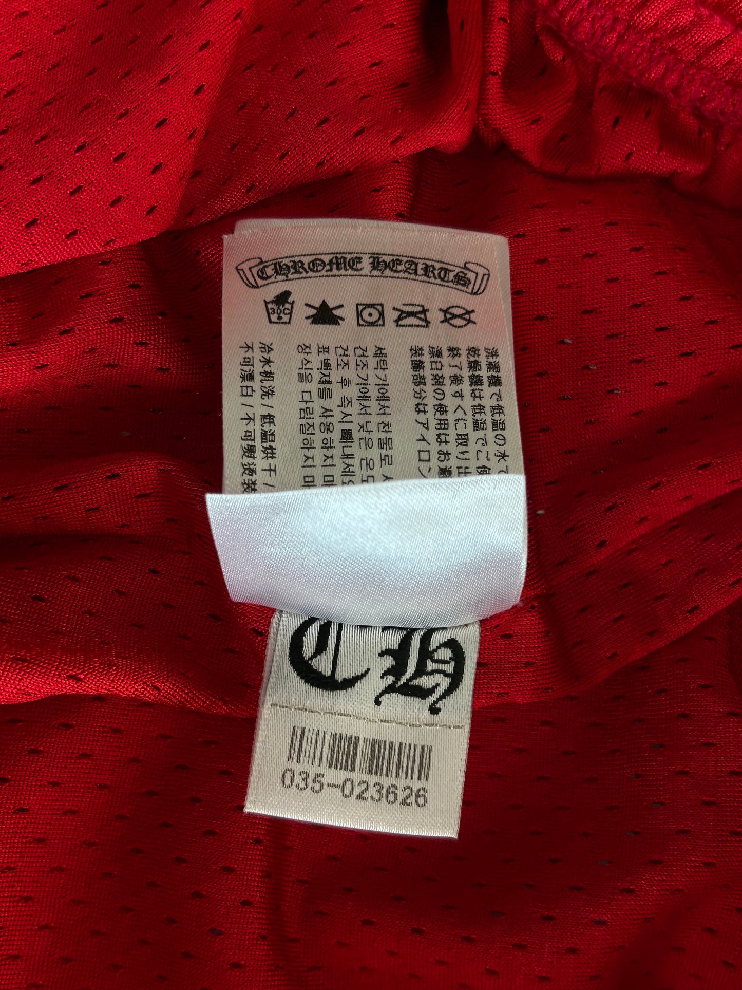 Chrome Hearts Matty Boy Red Form Mesh Trackpants