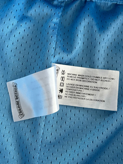 Chrome Hearts Blue & White Logo Mesh Shorts