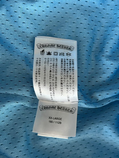 Chrome Hearts Blue & White Logo Mesh Shorts