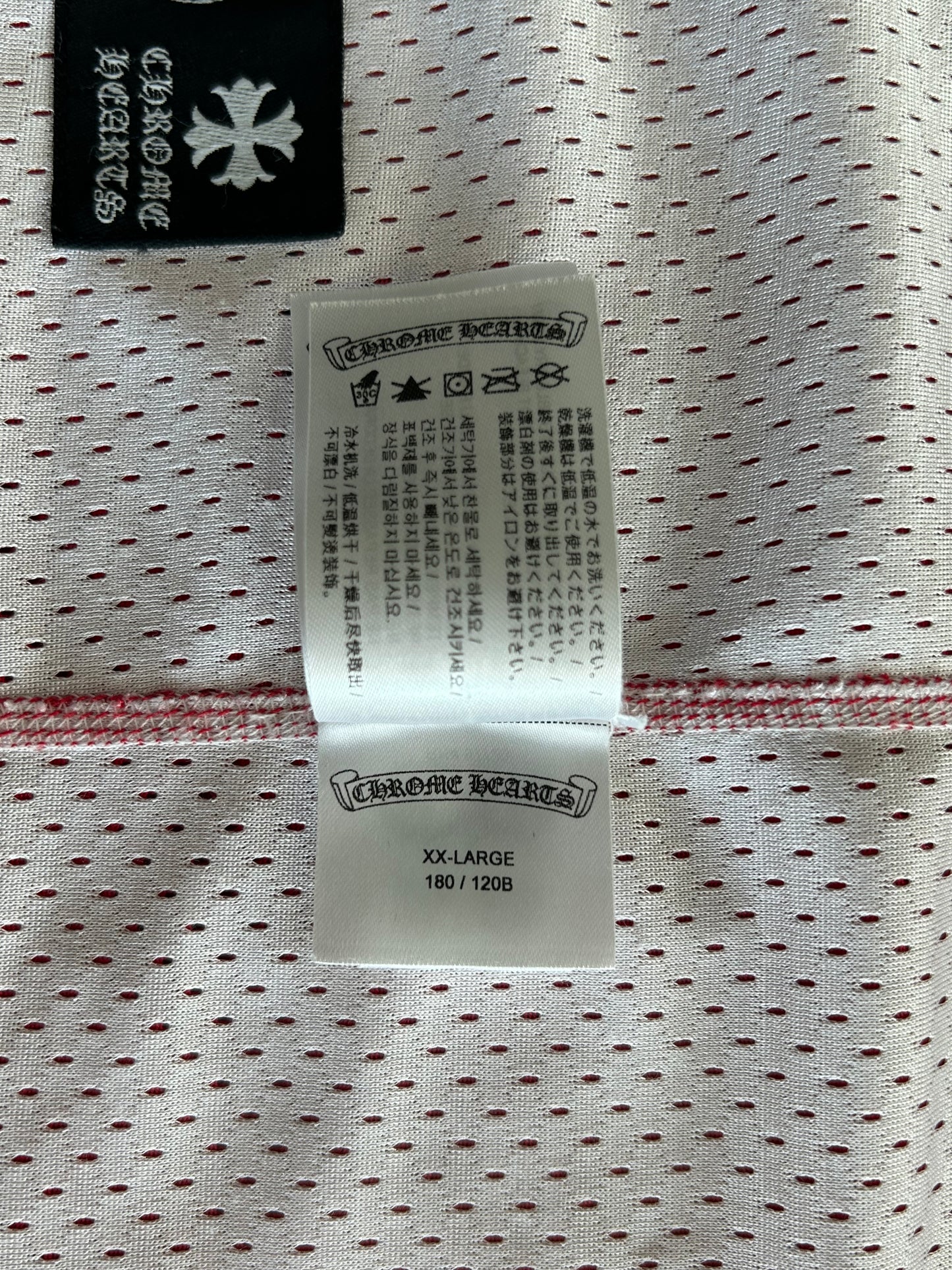 Chrome Hearts Matty Boy Red & White Team Form Reversible Mesh Jersey