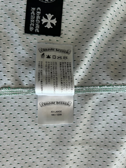 Chrome Hearts Green & White Logo Reversible Mesh Jersey