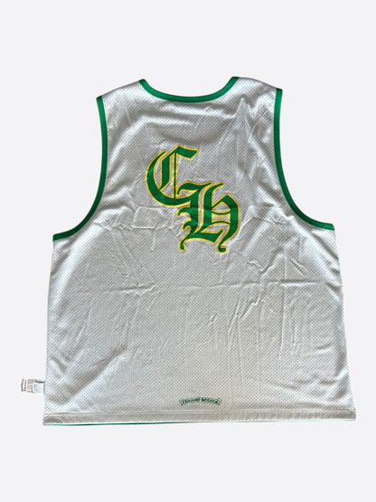 Chrome Hearts Green & White Logo Reversible Mesh Jersey