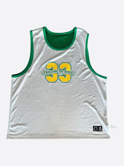 Chrome Hearts Green & White Logo Reversible Mesh Jersey
