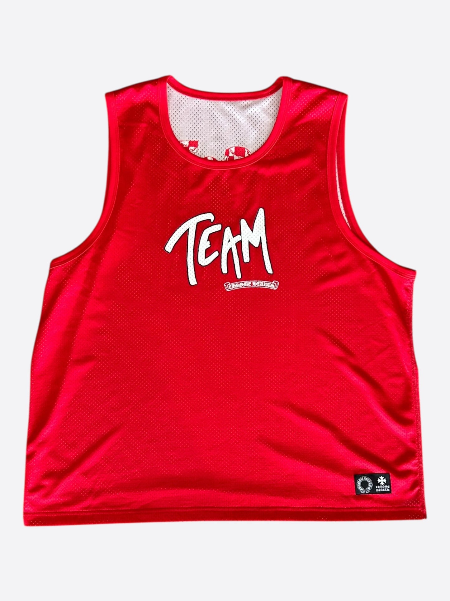 Chrome Hearts Matty Boy Red & White Team Form Reversible Mesh Jersey