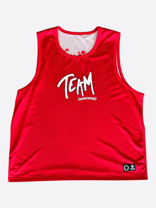 Chrome Hearts Matty Boy Red & White Team Form Reversible Mesh Jersey