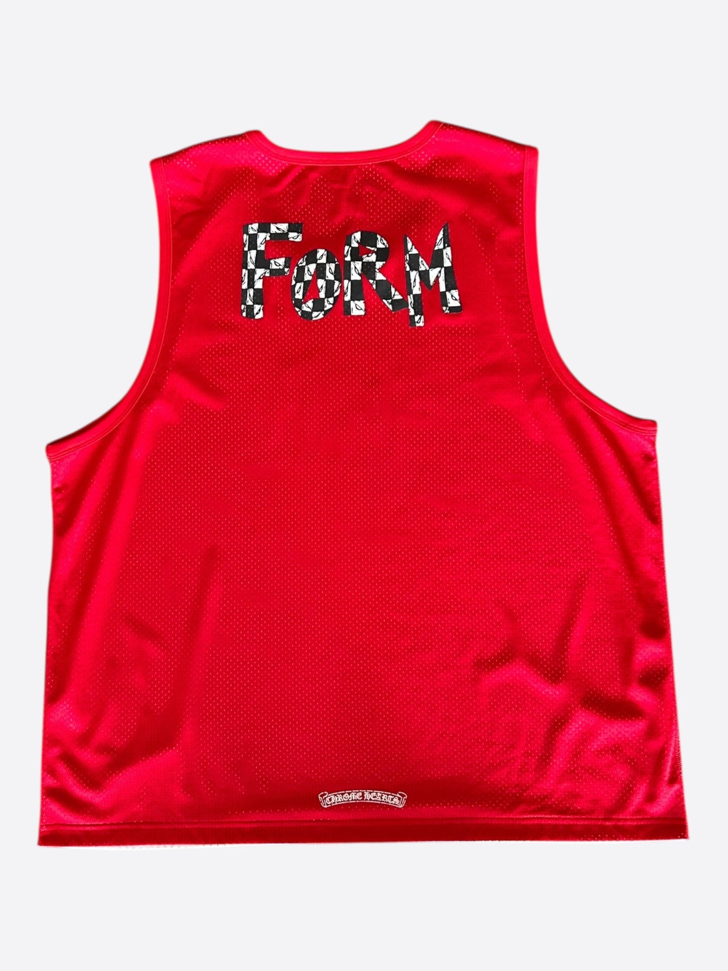 Chrome Hearts Matty Boy Red & White Team Form Reversible Mesh Jersey