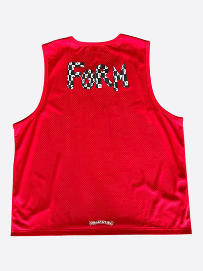 Chrome Hearts Matty Boy Red & White Team Form Reversible Mesh Jersey