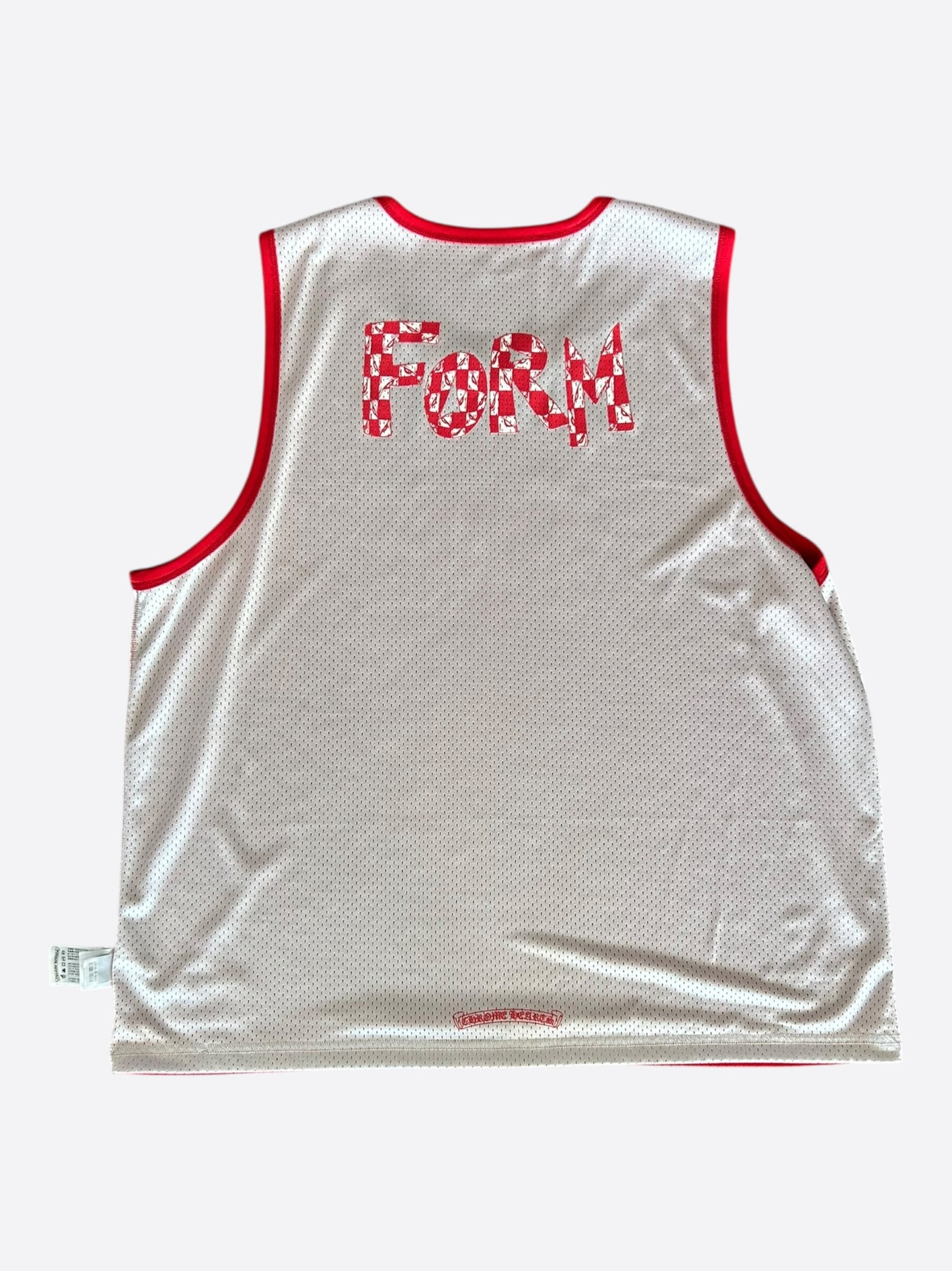 Chrome Hearts Matty Boy Red & White Team Form Reversible Mesh Jersey