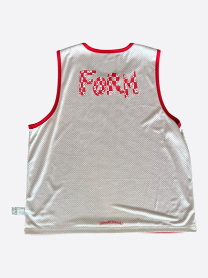 Chrome Hearts Matty Boy Red & White Team Form Reversible Mesh Jersey