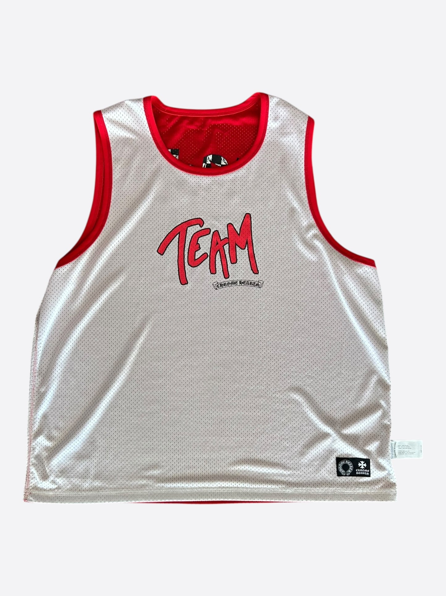 Chrome Hearts Matty Boy Red & White Team Form Reversible Mesh Jersey